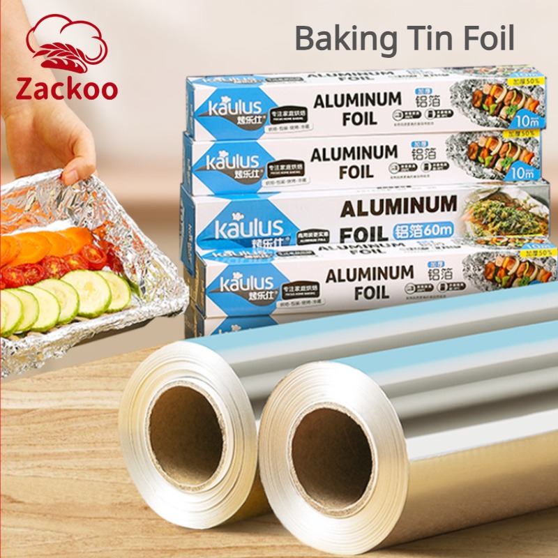 Kitchen Baking Sheets - Zackoo 10/20/40M Folia aluminiowa do pieczenia