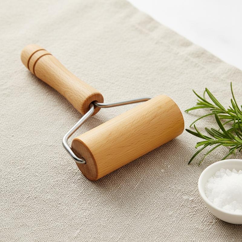 Kitchen Roller Baking - Wałek do ciasta i pizzy, drewniany