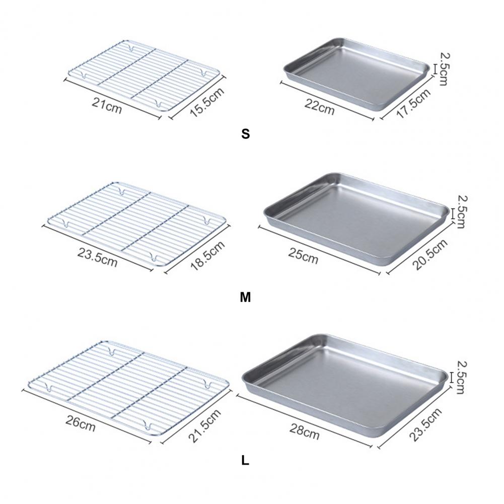 Kitchen Baking Tray Set - 1 Zestaw Stalowy Blat do Pieczenia